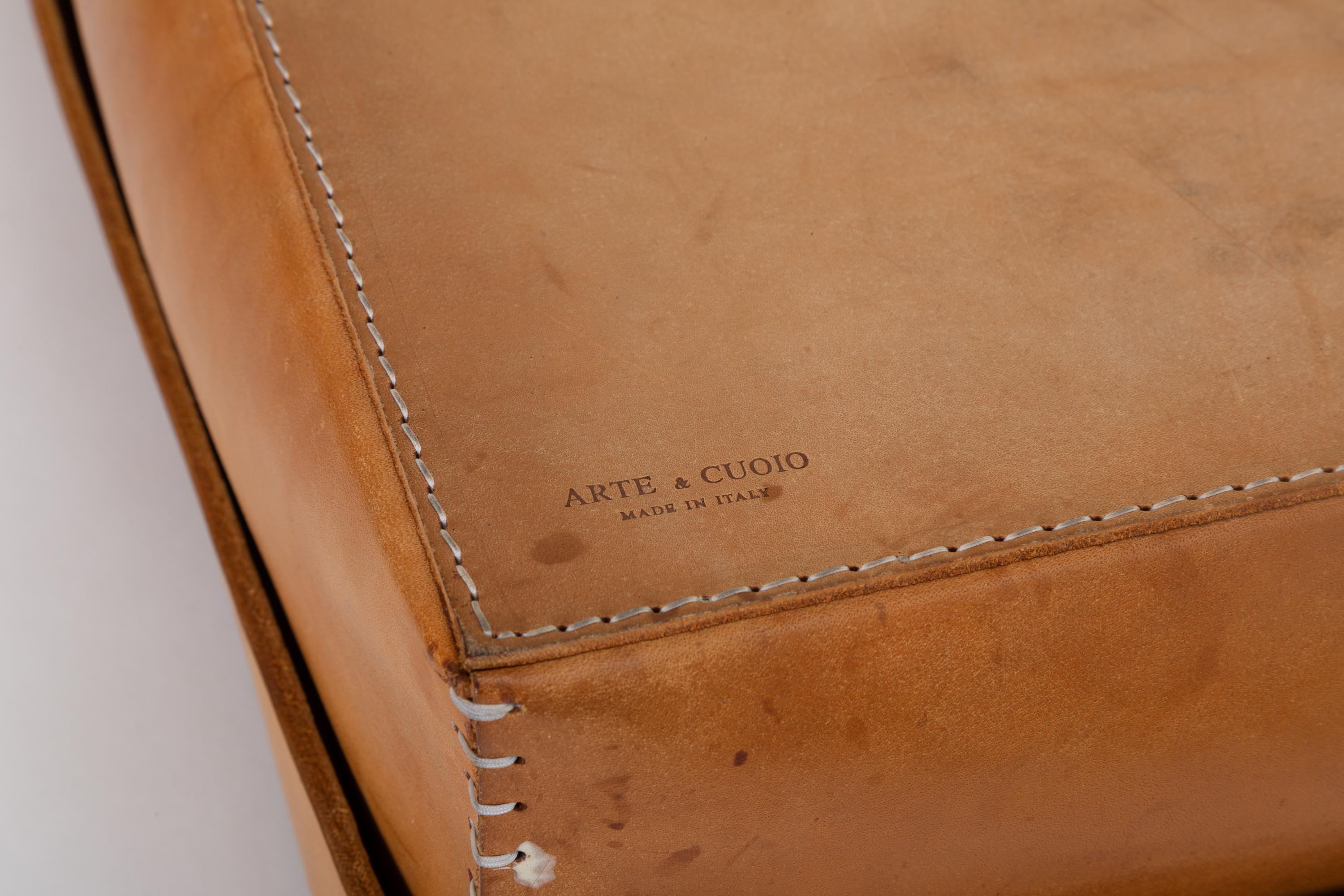 Large Leather Portfolio Box by Arte & Cuoio 6