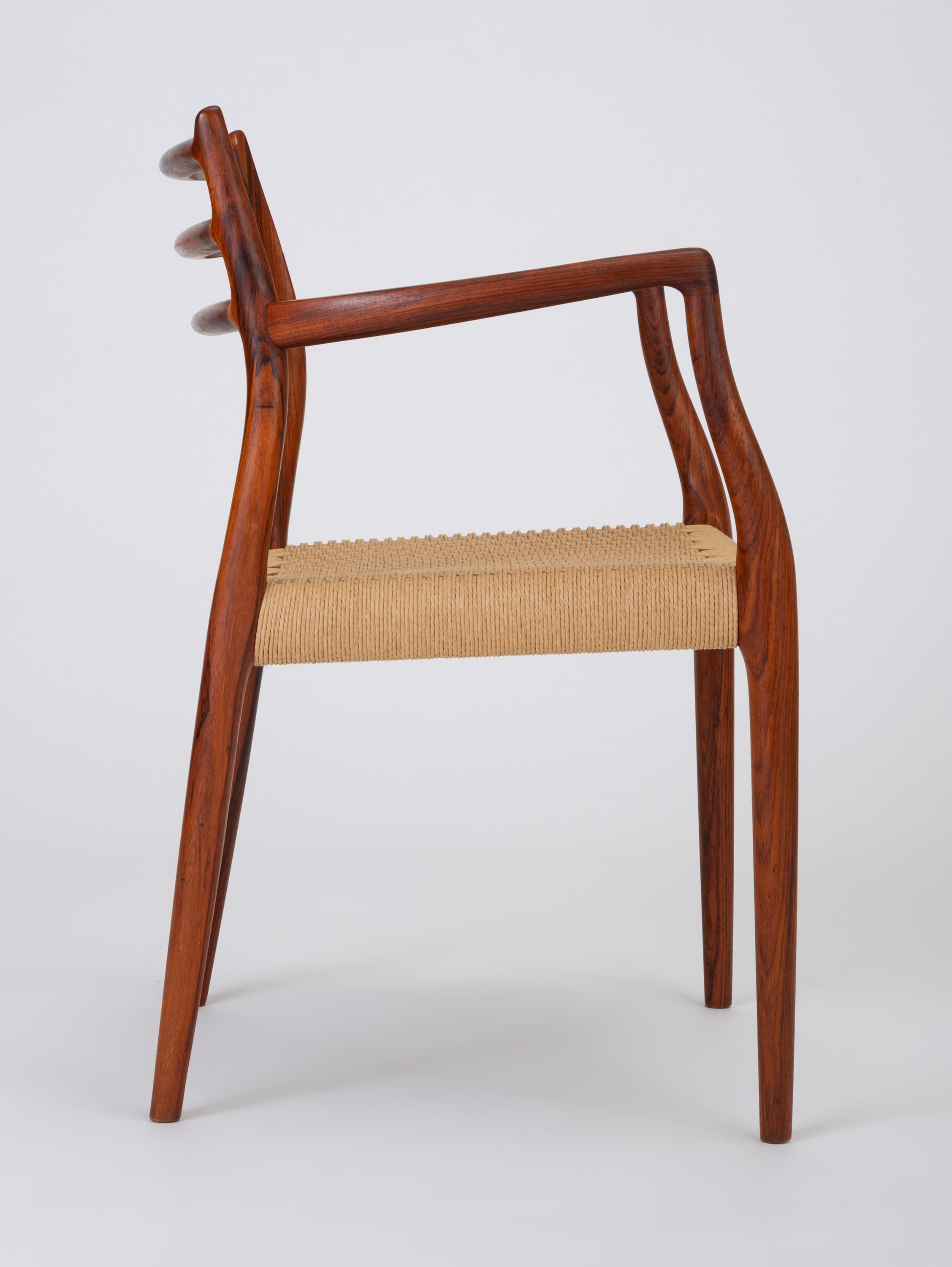 Set of Six Model 78 Rosewood Dining Chairs by N.O. Møller 7