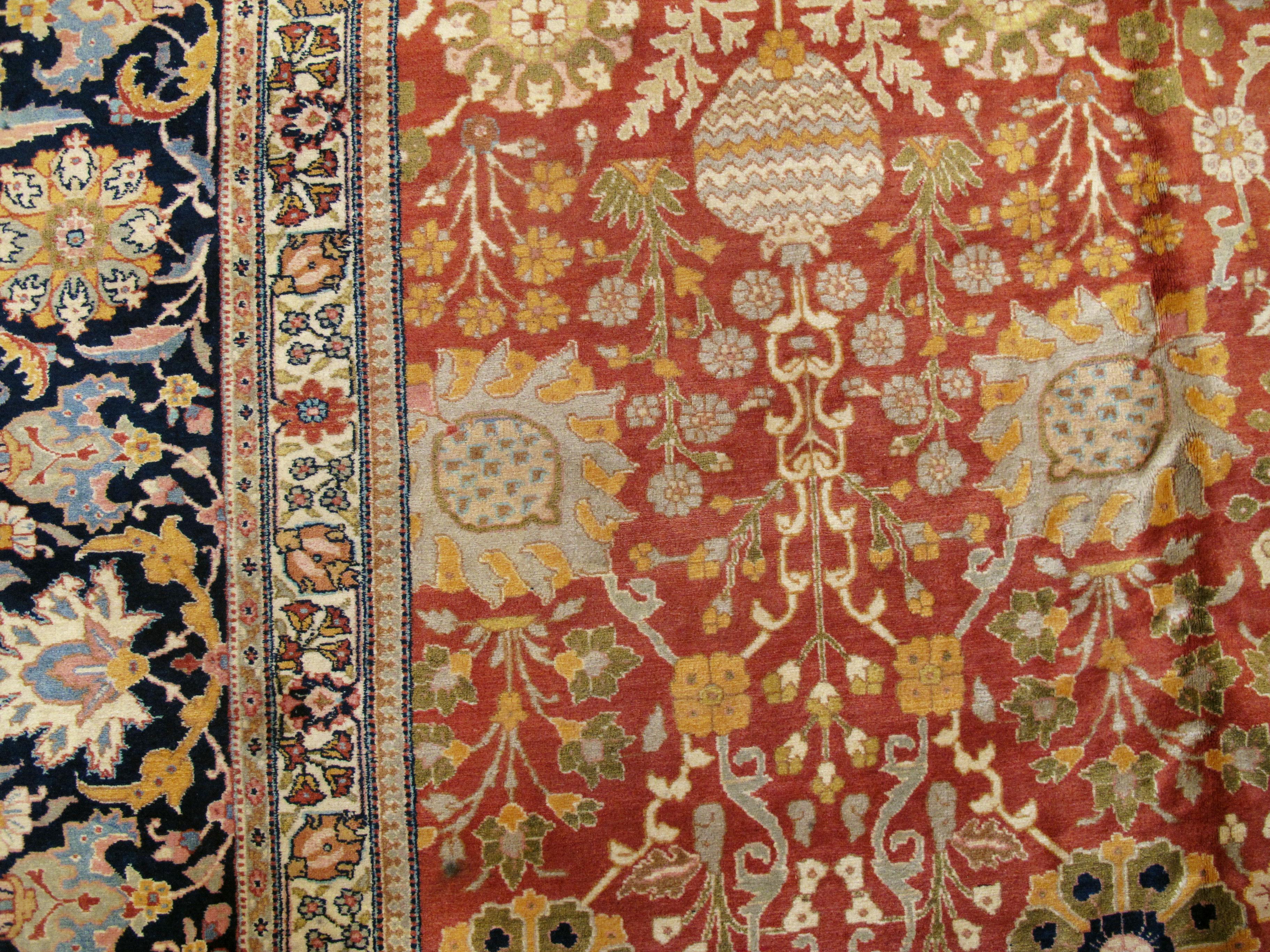 Vintage Persian Tabriz Carpet 8