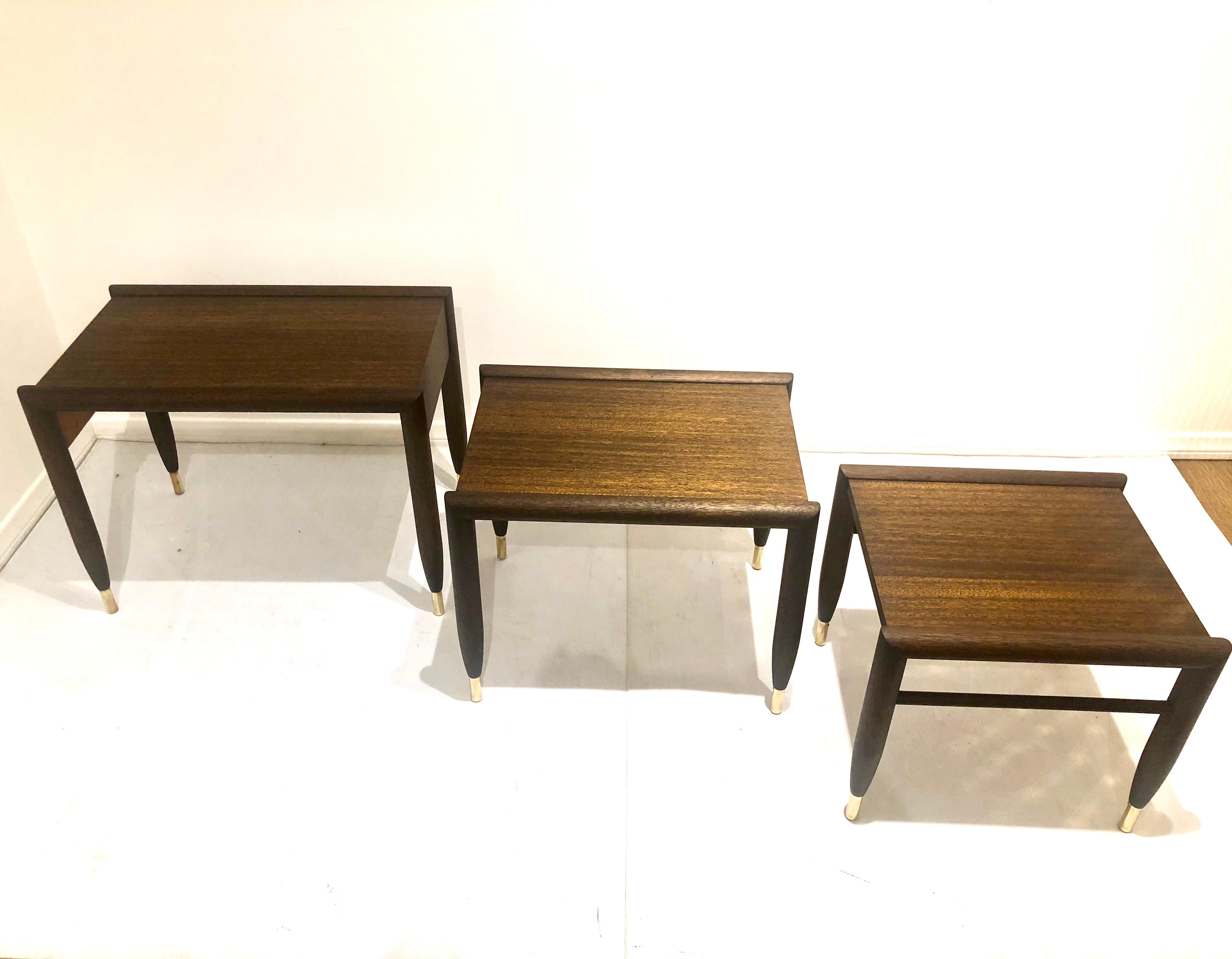 American Mid Century Nesting Tables Designed by John Keal for Brown Saltman For Sale 8