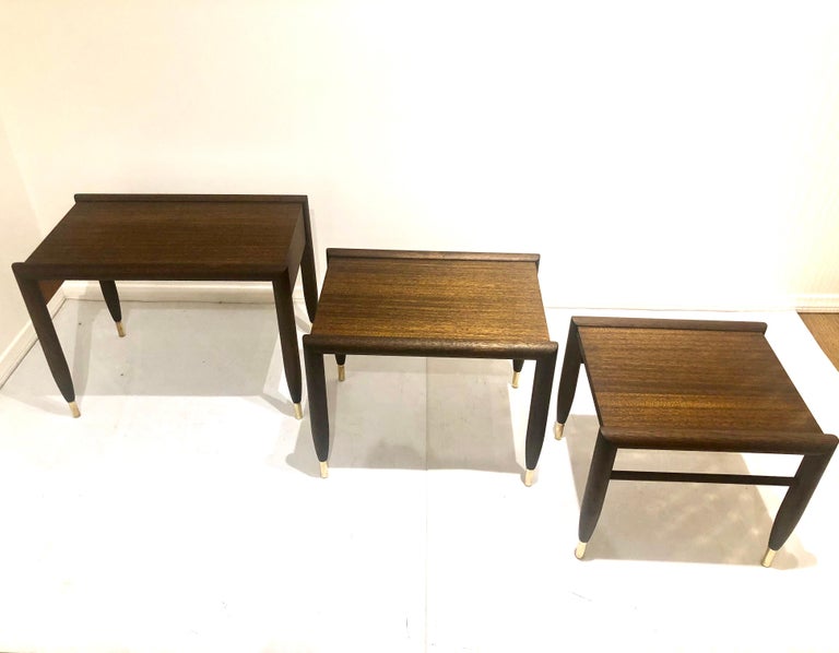 Set of Nesting Tables Designed by John Keal for Brown Saltman For Sale 7