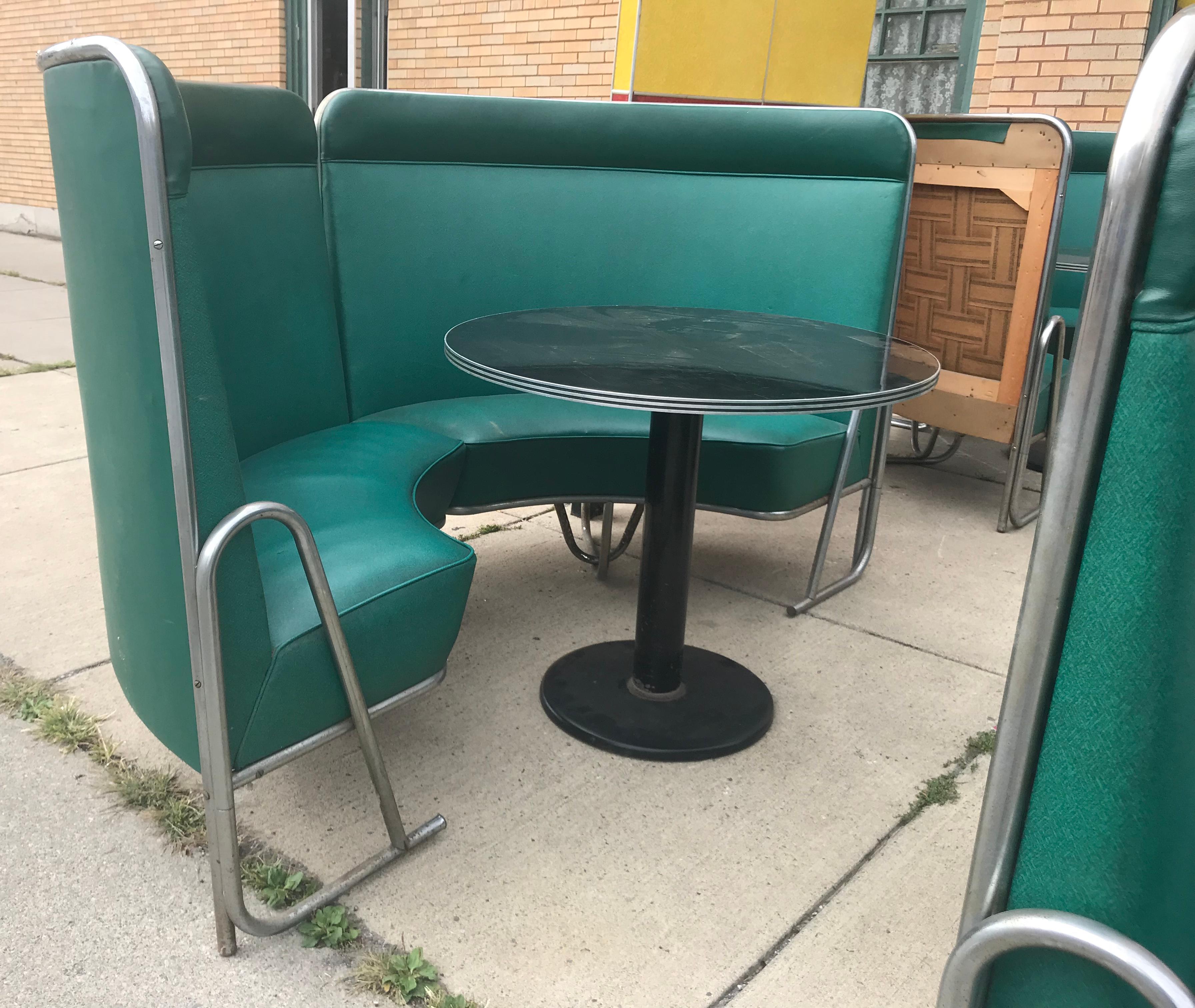 Original Art Deco Diner, Seats 40 Designed by Wolfgang Hoffmann for Howell 1930s 9