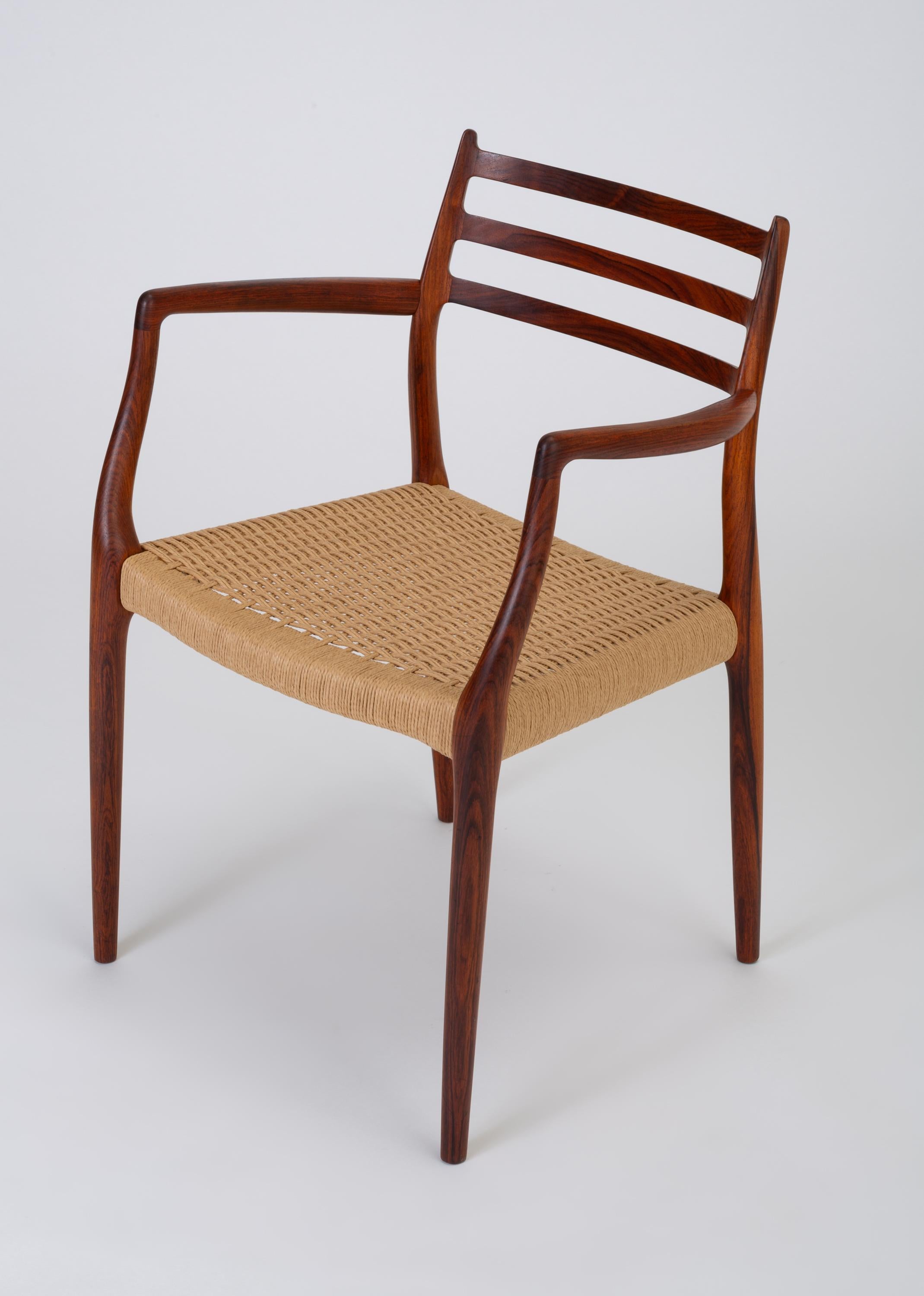 Set of Six Model 78 Rosewood Dining Chairs by N.O. Møller 8