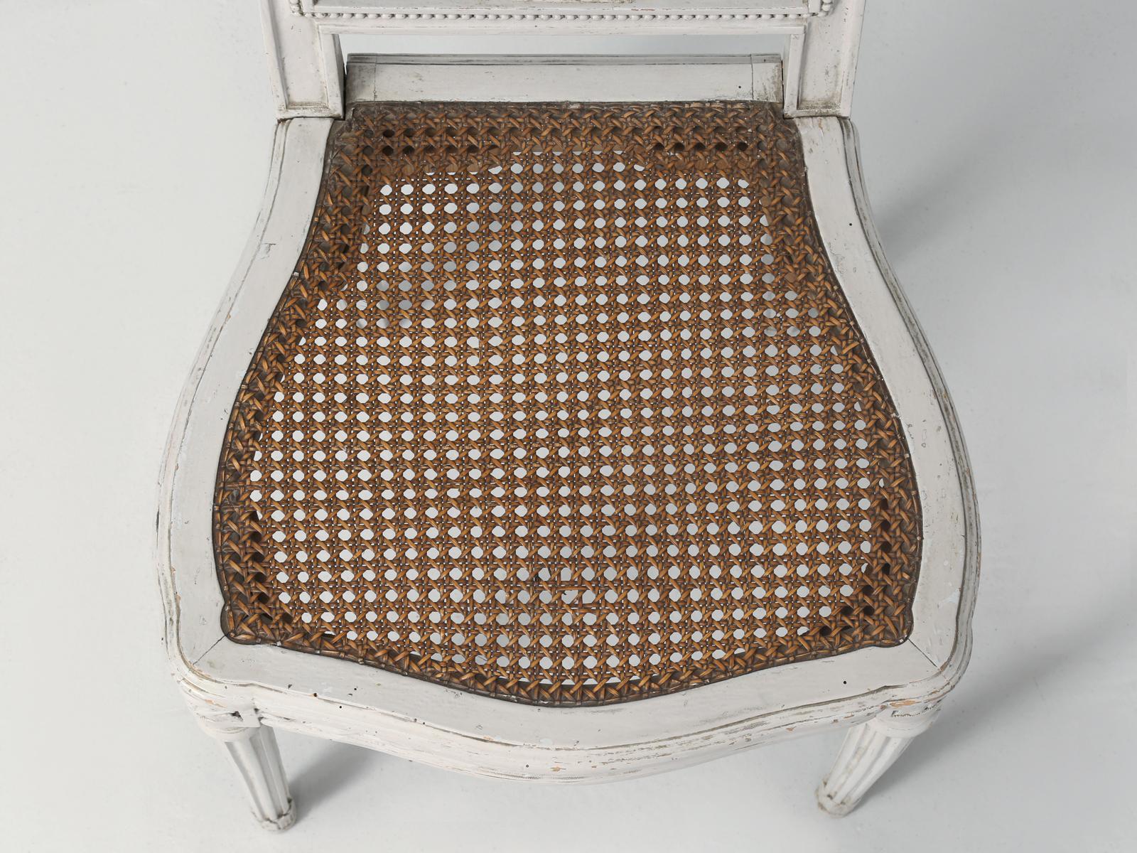 Antiker französischer Louis XVI-Stil-Schminktisch, passender Stuhl, Original grau lackiert 7