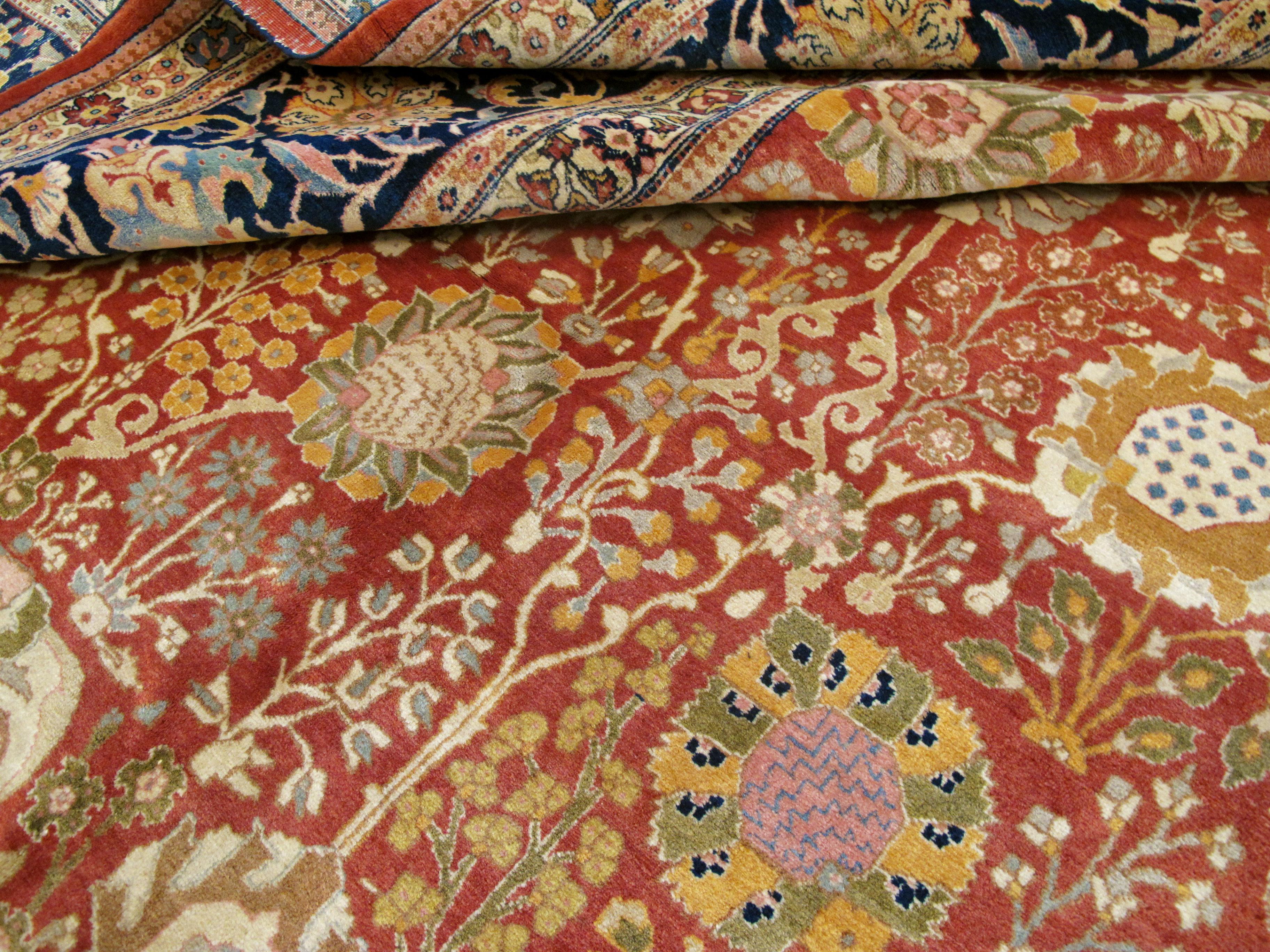 Vintage Persian Tabriz Carpet 9