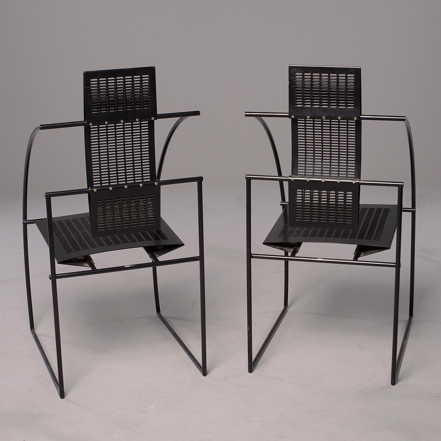 Set of Eight Alias Italian Mario Botta Quinta Op Art Chairs 8