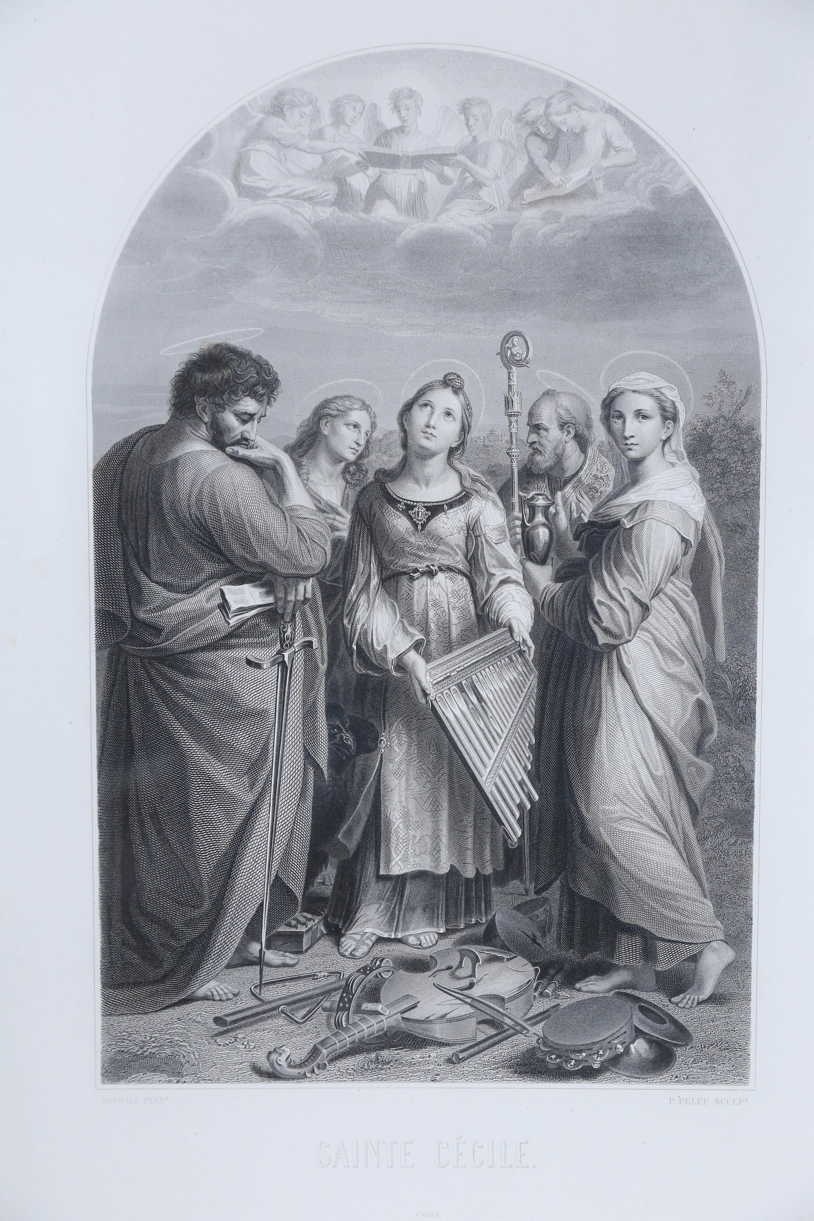 Set of 11 Framed Furne & Perrotin Engravings of Raphael Paintings circa 1850 10
