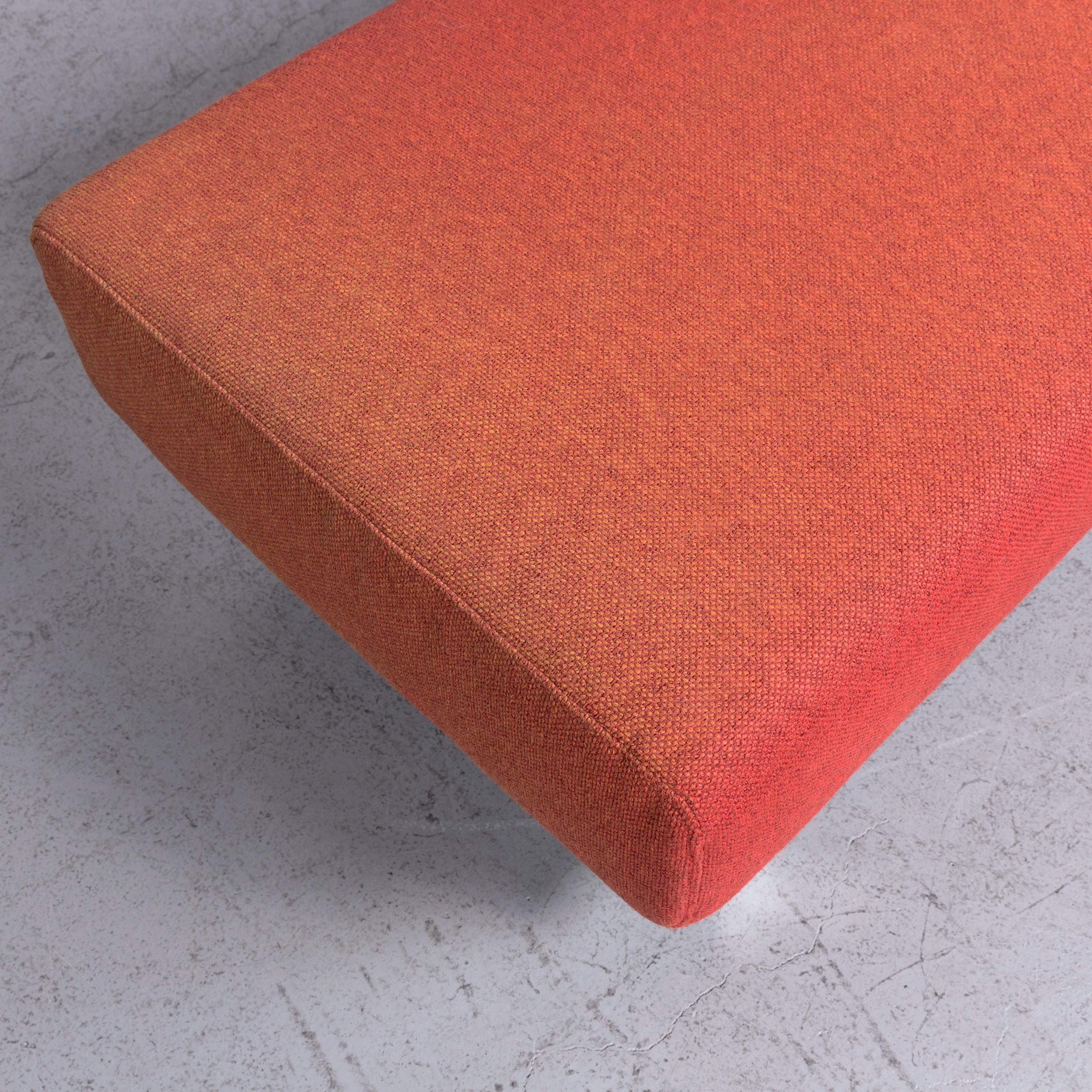 Ewald Schillig Brand Face Designer Sofa Footstool Set Fabric Red Corner Couch For Sale 10
