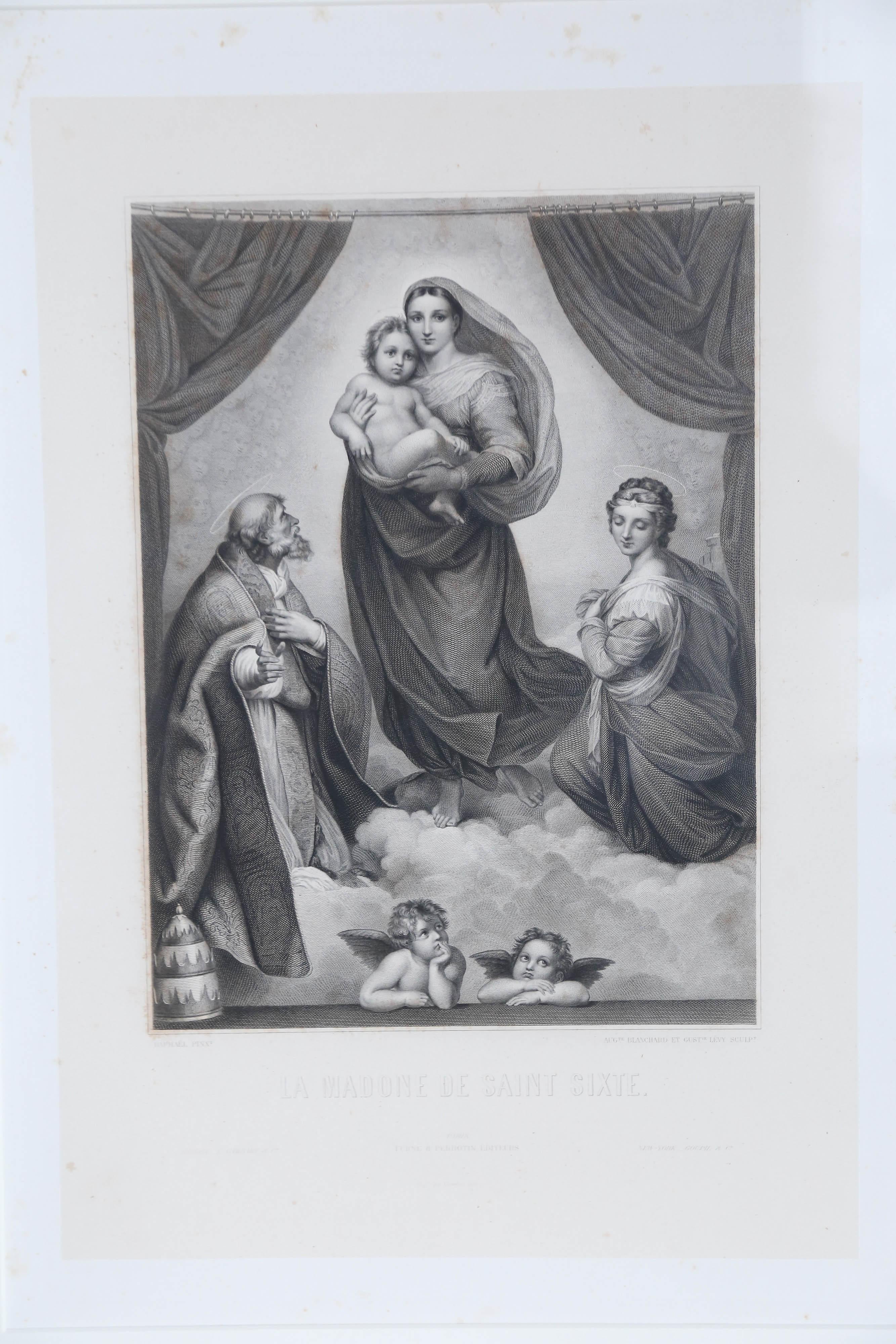 Set of 11 Framed Furne & Perrotin Engravings of Raphael Paintings circa 1850 11