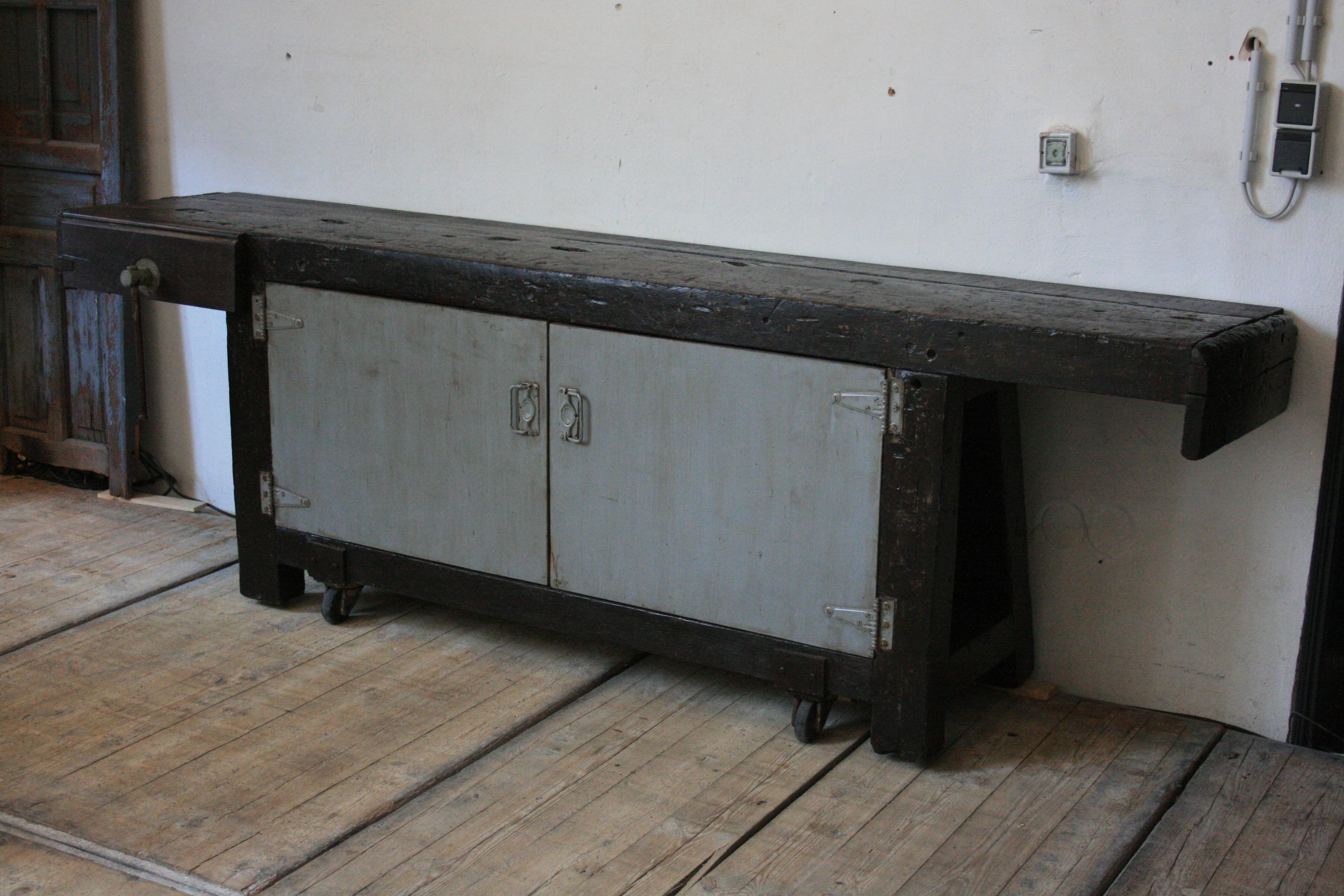 Old Industrial Workbench 12