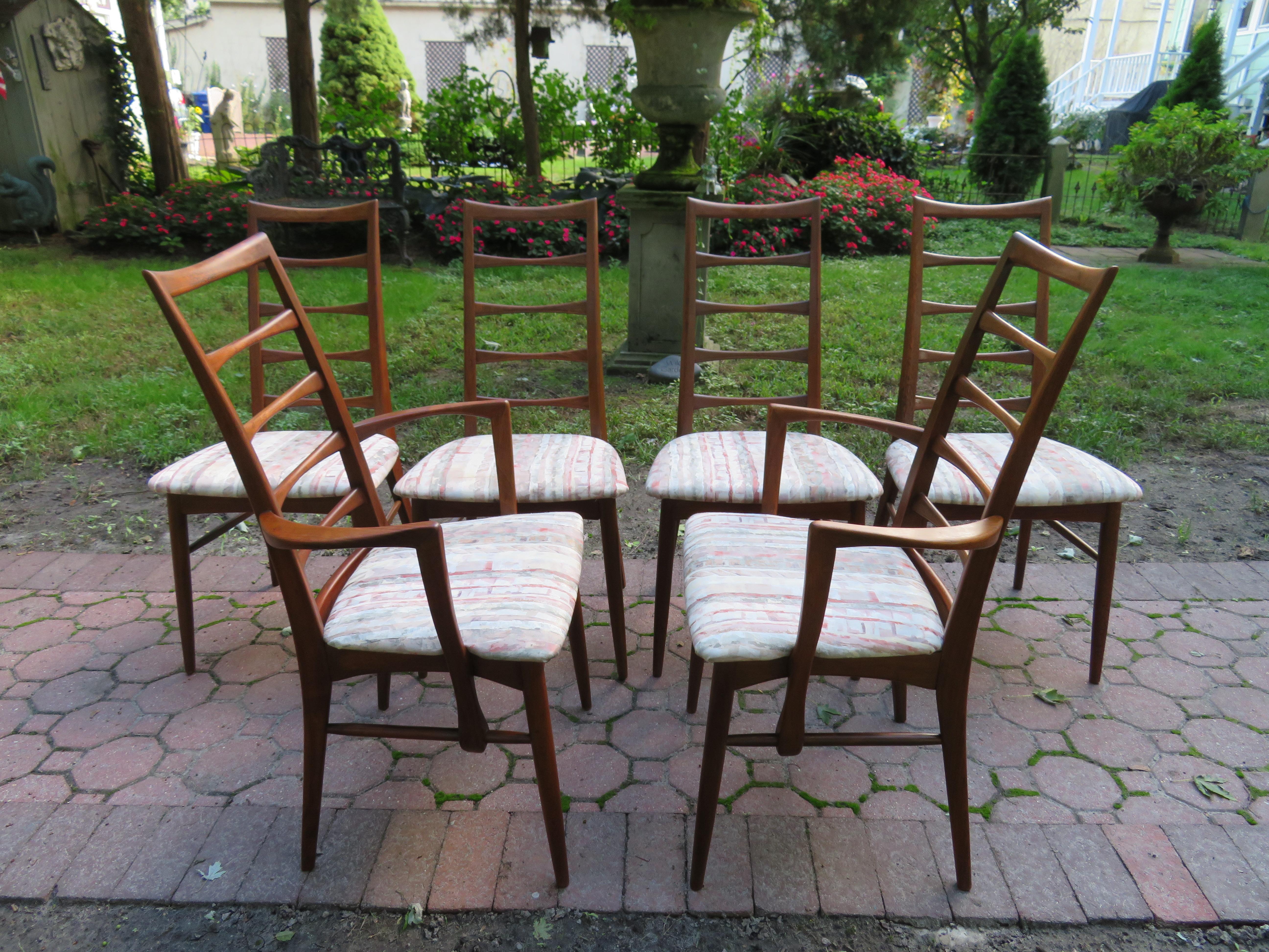 Set of Six Koefoeds Hornslet Teak Dining Chairs Midcentury Danish For Sale 13