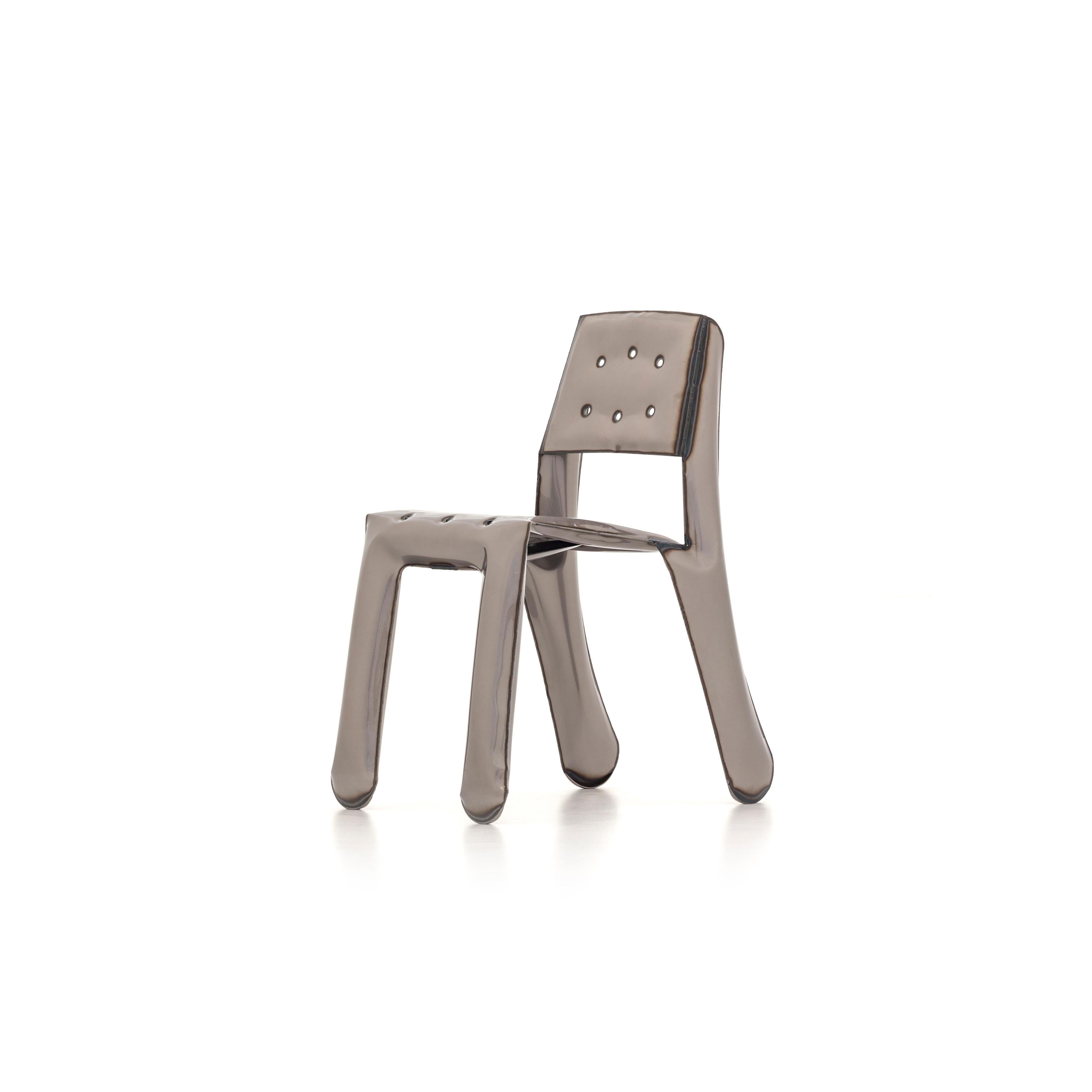 A development of the limited edition Chippensteel chair available in new colors. It still offers a unique material experience but the shape of the chair has been slightly redesigned to allow a mass production.

The chair has been uniquely
