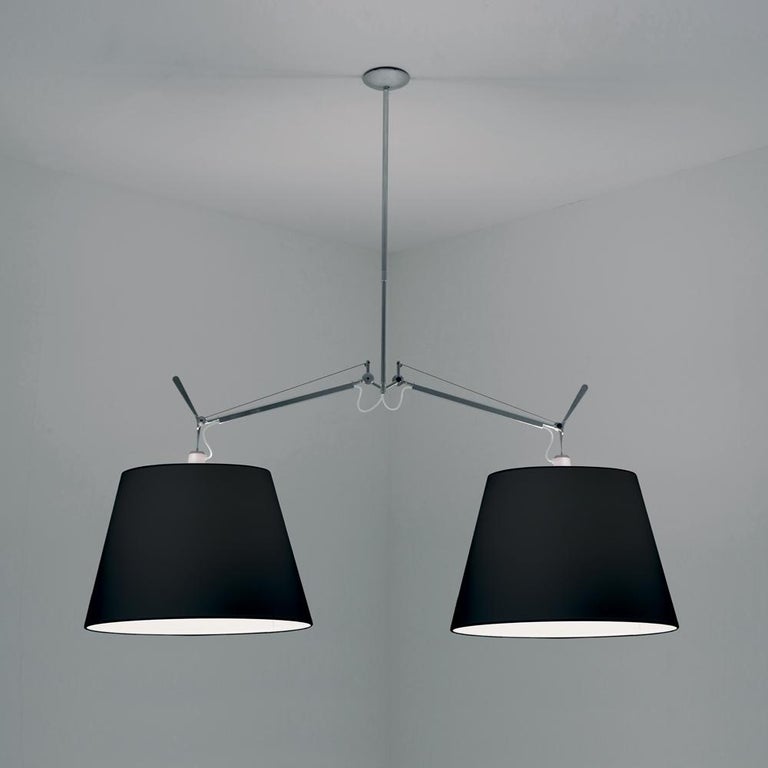 Artemide Tolomeo Black Double Pendant Lamp