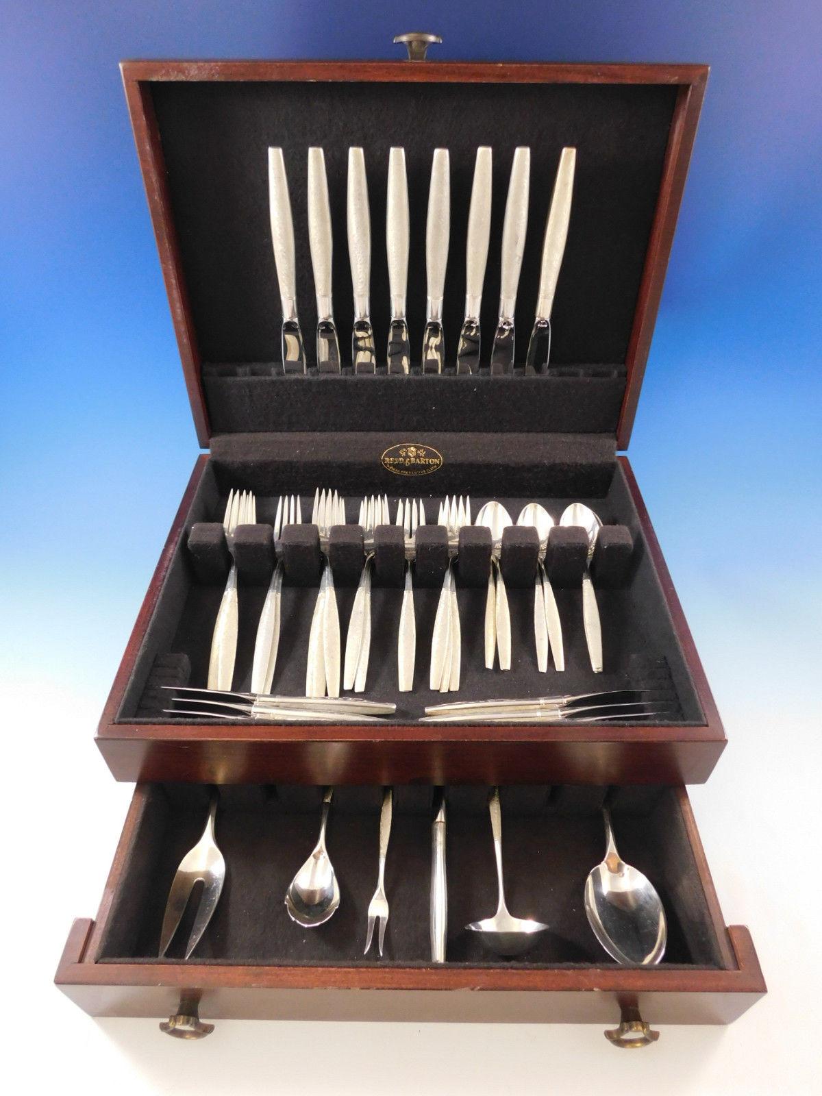 Stunning Florentine by Kirk sterling silver Flatware set with brushed 