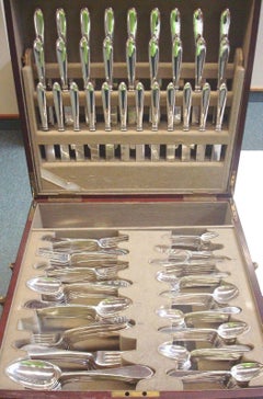 Pointed End by AJ Stone Sterling Silver Flatware Service Set Dinner 218 Pieces