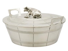 Sterling Silver Butter Dish and Cover, 1830s