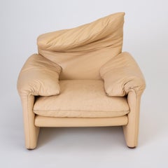Leather “Maralunga” Chair by Vico Magistretti for Cassina