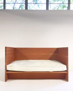 Donald Judd Daybed Sofa with Custom Brazilian Cowhide Mattress