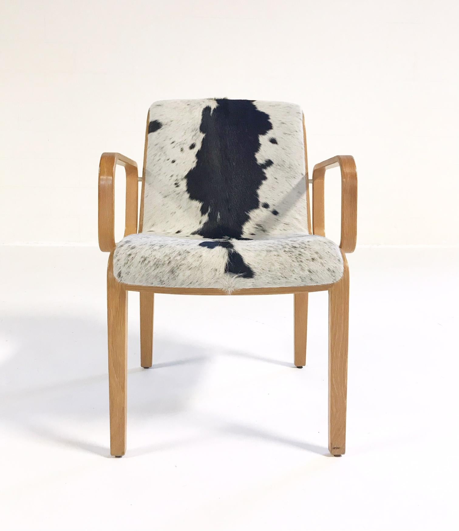 We saw this cowhide in our stash and immediately thought of this chair to reupholster. The splashy center is perfect for the small footprint. Perfect for a desk chair.
 
Measures: 22.5