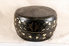 Large Antique Asian Lacquered and Decorated Box