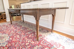 Antique Oak Refectory Table With Coin Slot and Bench