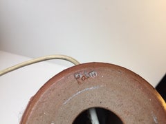 Unique Scandinavian Ceramic Table Lamp in Crystalline Glazes by Rolf Palm, 1960s