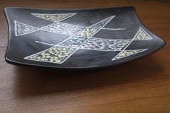 1950s Large Ceramic Plate by Holm Sorensen and Svend Aage Jensen for Soholm