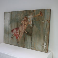 French Late 19th Century Fairground Panel with Angel