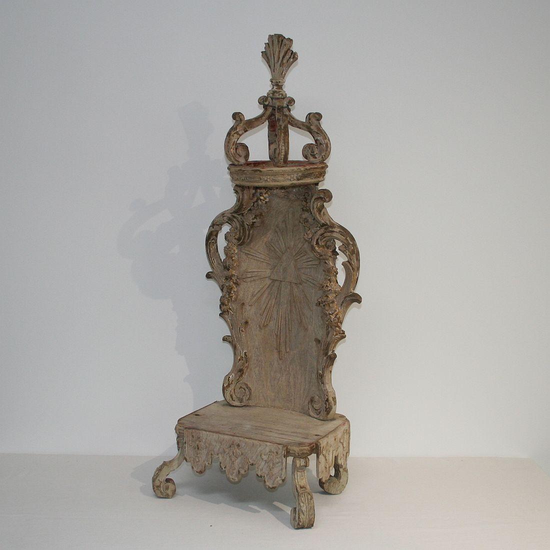 Unique baroque weathered oak Altar, Frankrijk, circa 1750. Weathered, small losses and old repairs.








 