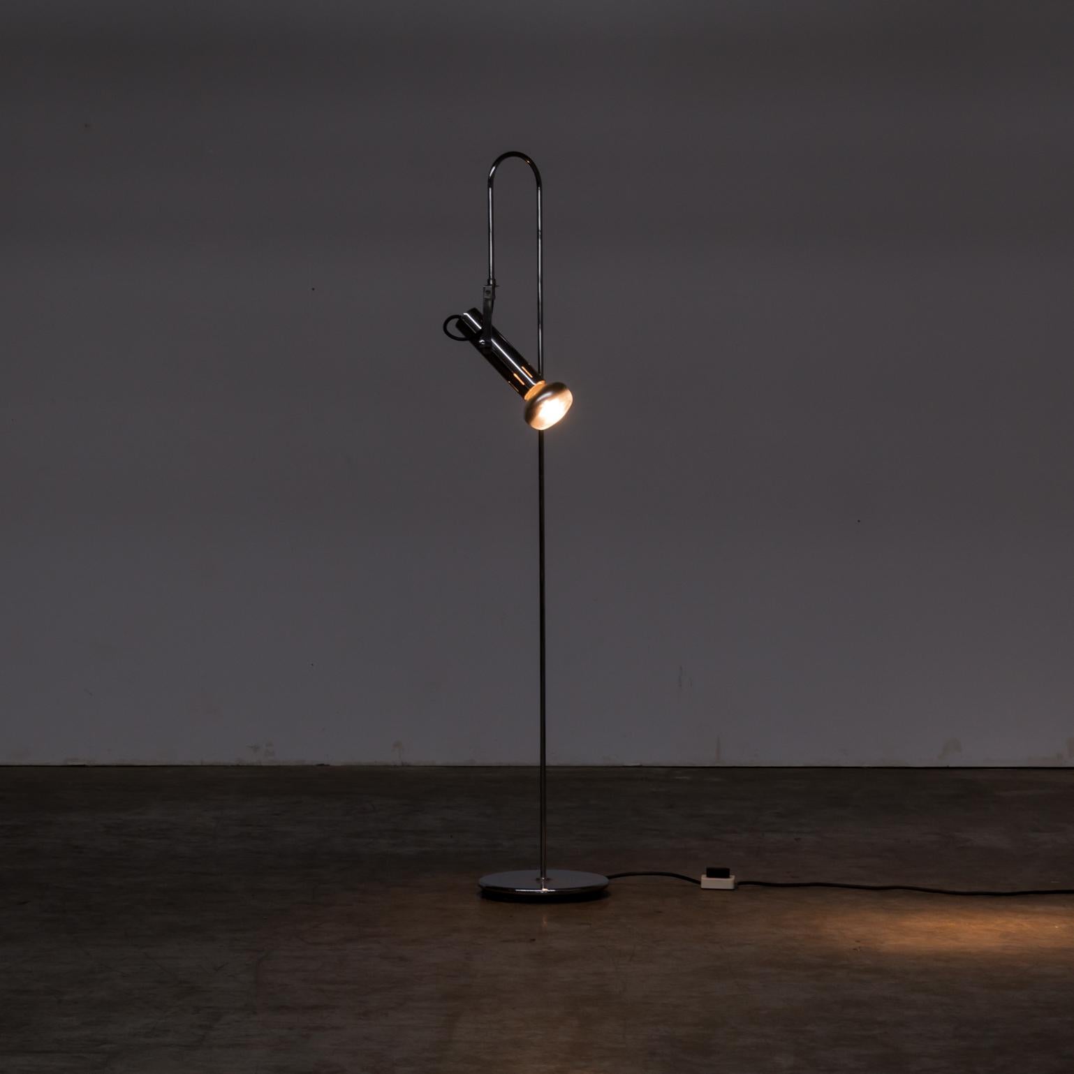 Architectural design floorlamp. Good and working condition, consistent with age and use.