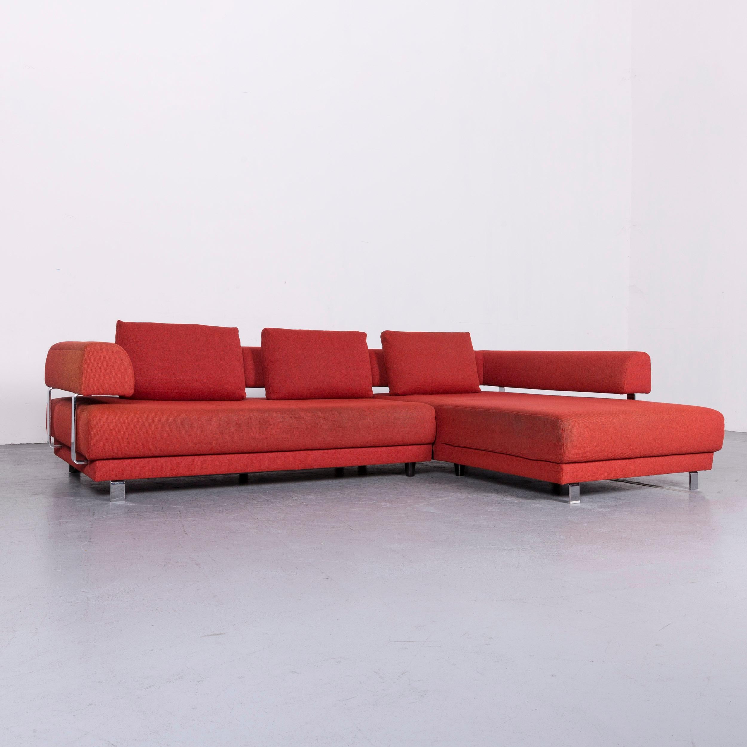 We bring to you a Ewald Schillig brand face designer sofa footstool set fabric red corner couch.