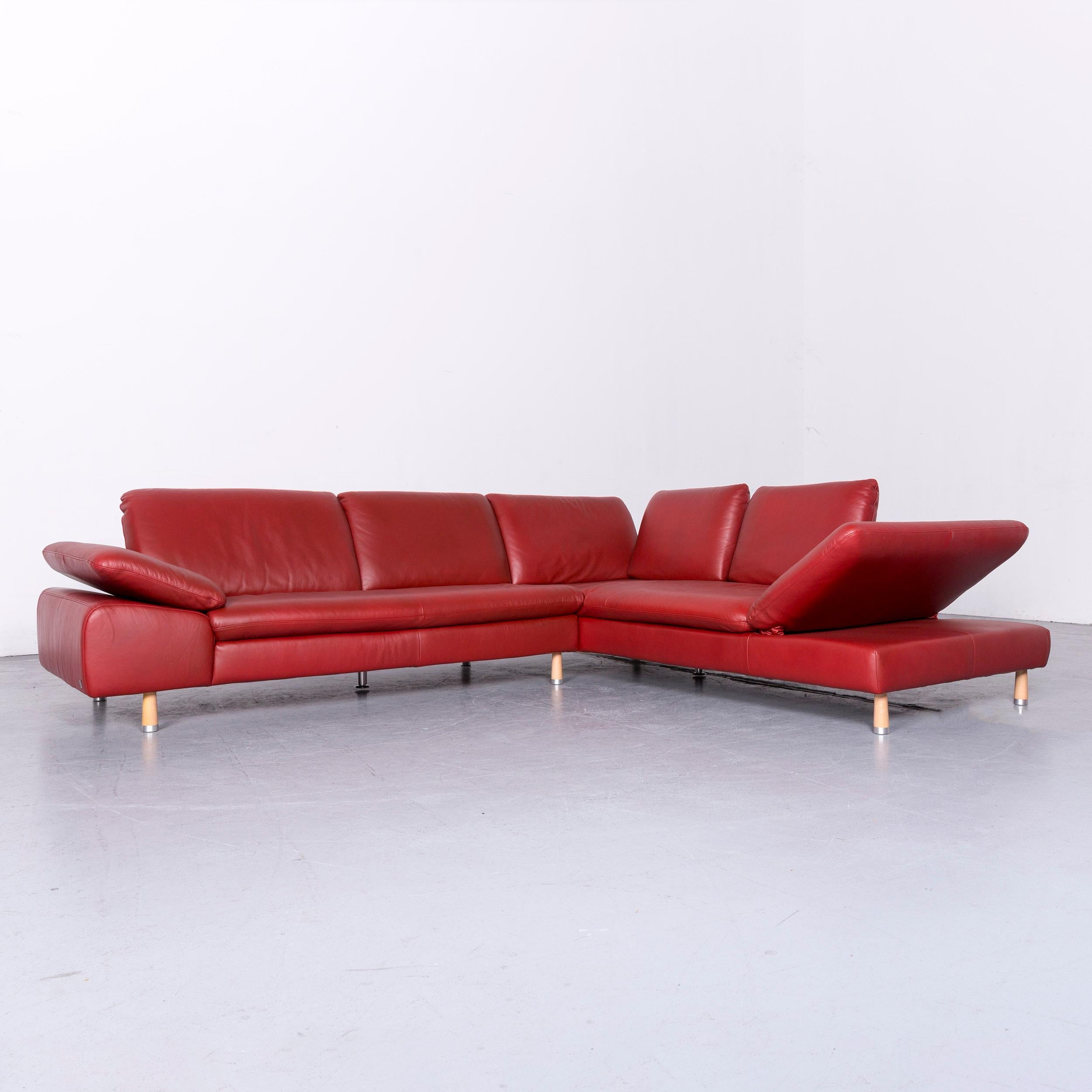 We bring to you a Willi Schillig designer leather corner sofa red corner-couch.











  