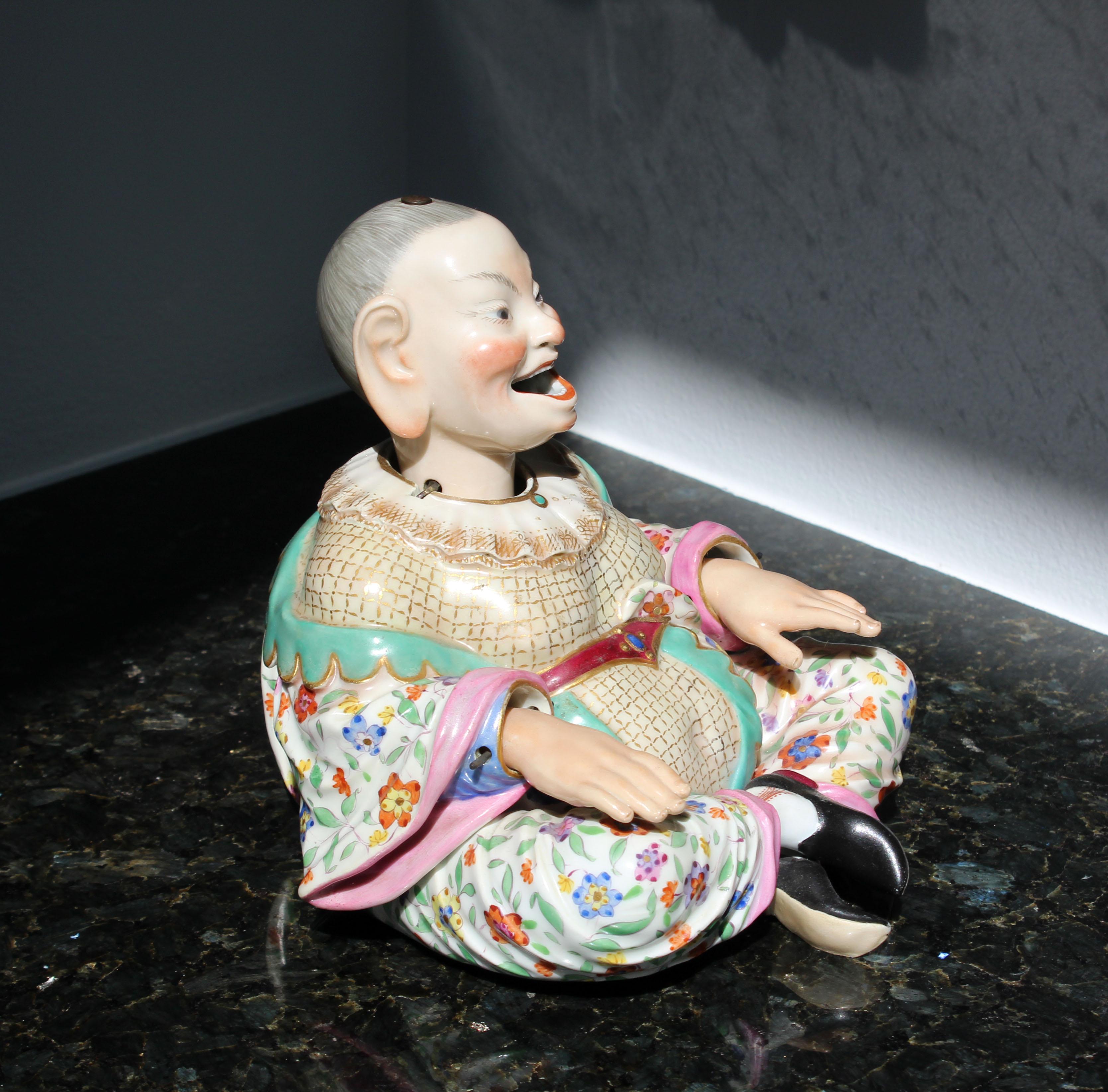 For your consideration is an Asian, poercelain nodder. In excellent condition. The dimensions are 7