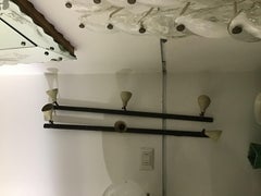 Arteluce Gino Sarfatti Brass and Painted Metal Wall Light Cream Color, 1950