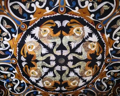 Achteckige Tischplatte aus Mosaik und italienischen Pietra-Dura-Hartsteinen mit Intarsien