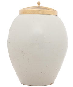Dutch Delft Blue and White Tobaccojar 'Havana' with Brass Cover