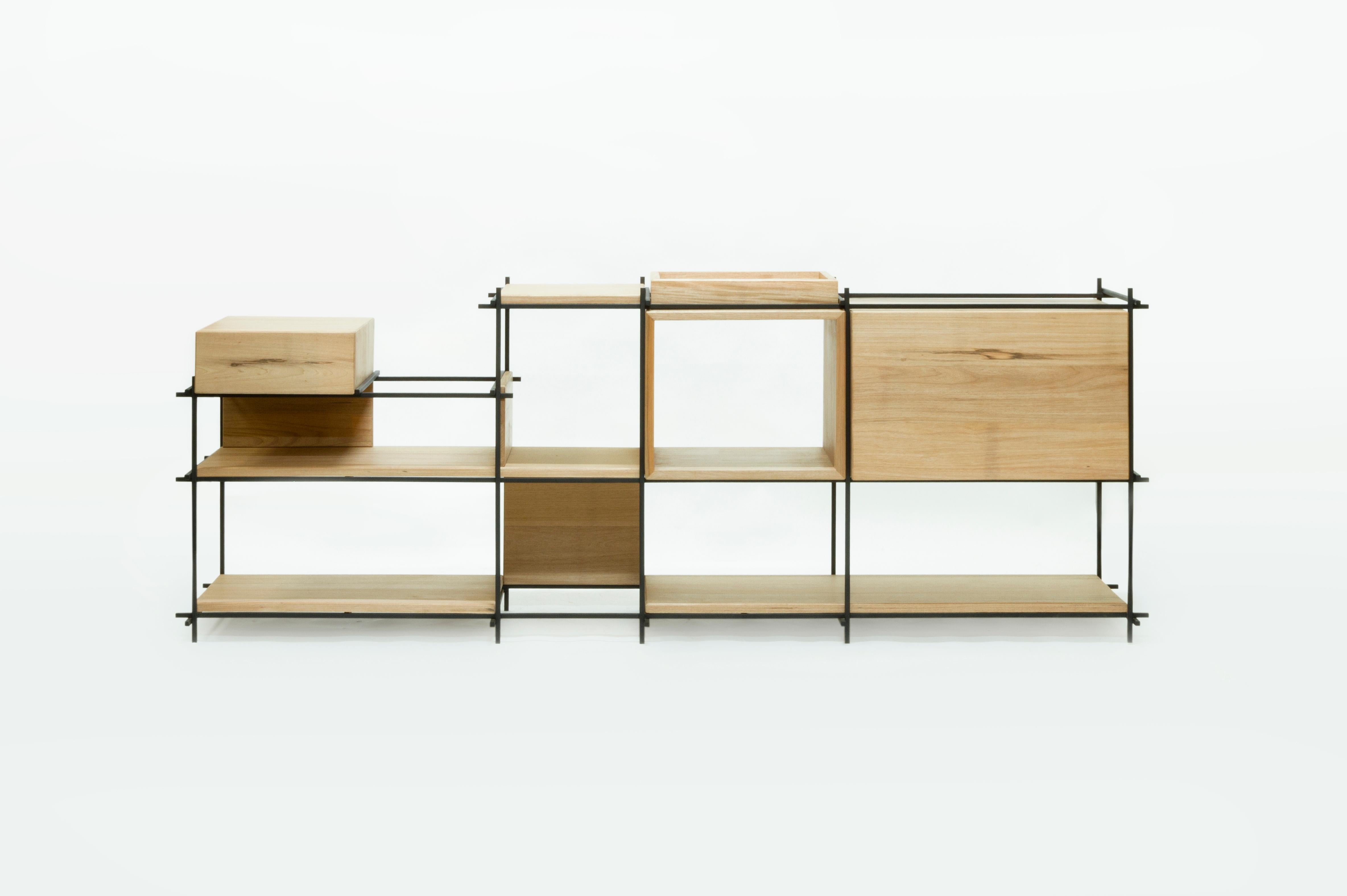 This sideboard can also be at the same time a buffet and a bookshelf. The 