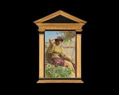 Melancholy Gaze, after Pre-Raphaelite Oil Painting by John William Godward