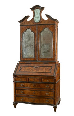 Mid-18th Century Walnut Louis XV Italian Trumeau