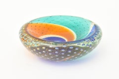 Italian Murano Archimede Seguso Sommerso Glass Bowl