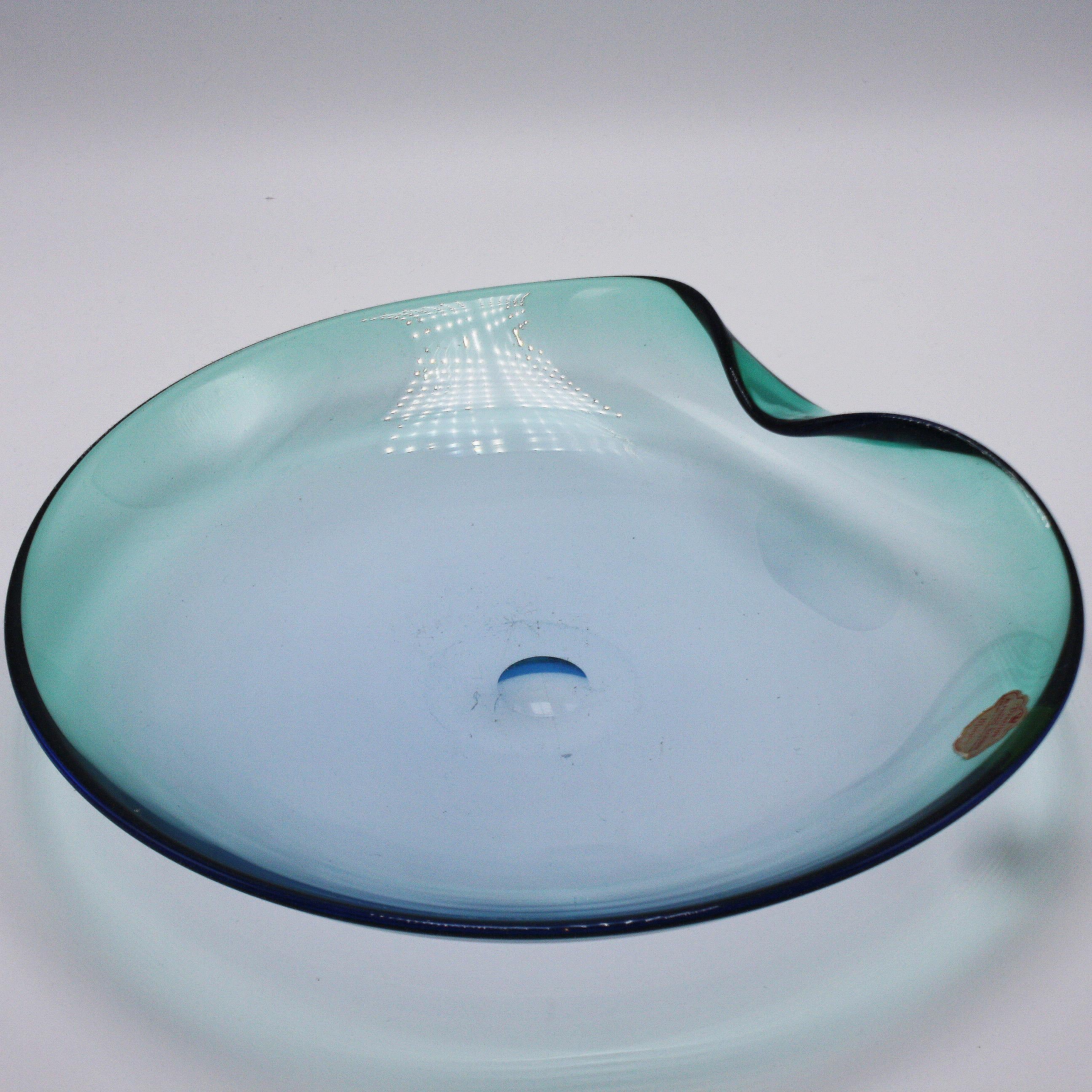 Tinted blue Murano glass bowl by Barbini, circa 1930
$575.