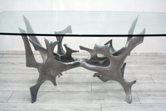 Sculptural Polished Bronze Dining Table by Fred Brouard, circa 1979
