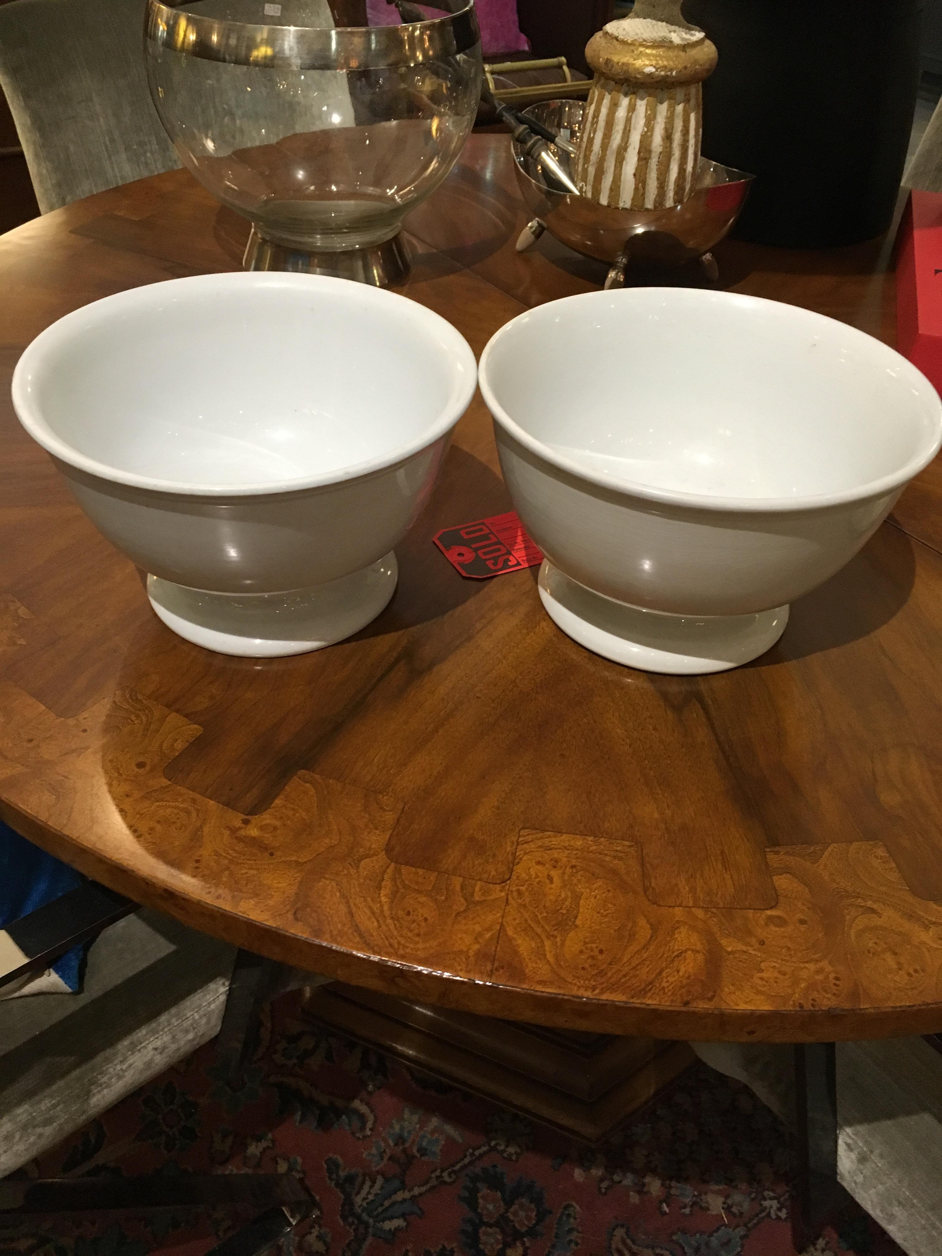 Two lovely English ironstone punch bowls.