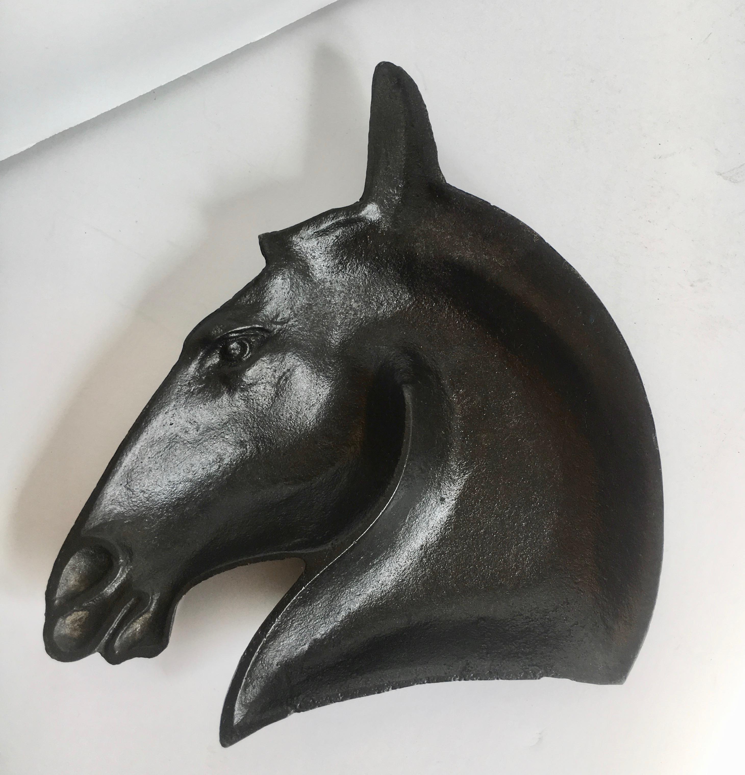 Japanese iron horse head bowl - a beautifully designed iron horse sculptural bowl. Handsome enough to sit alone - or for nuts, paperclips, candy, change, 420, etc. Very similar to the Walter Bosse design, only cleaner 

Stamped Japan with Japanese