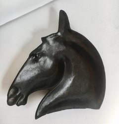 Japanese Iron Horse Head Sculpture Bowl 420 After Walter Bosse