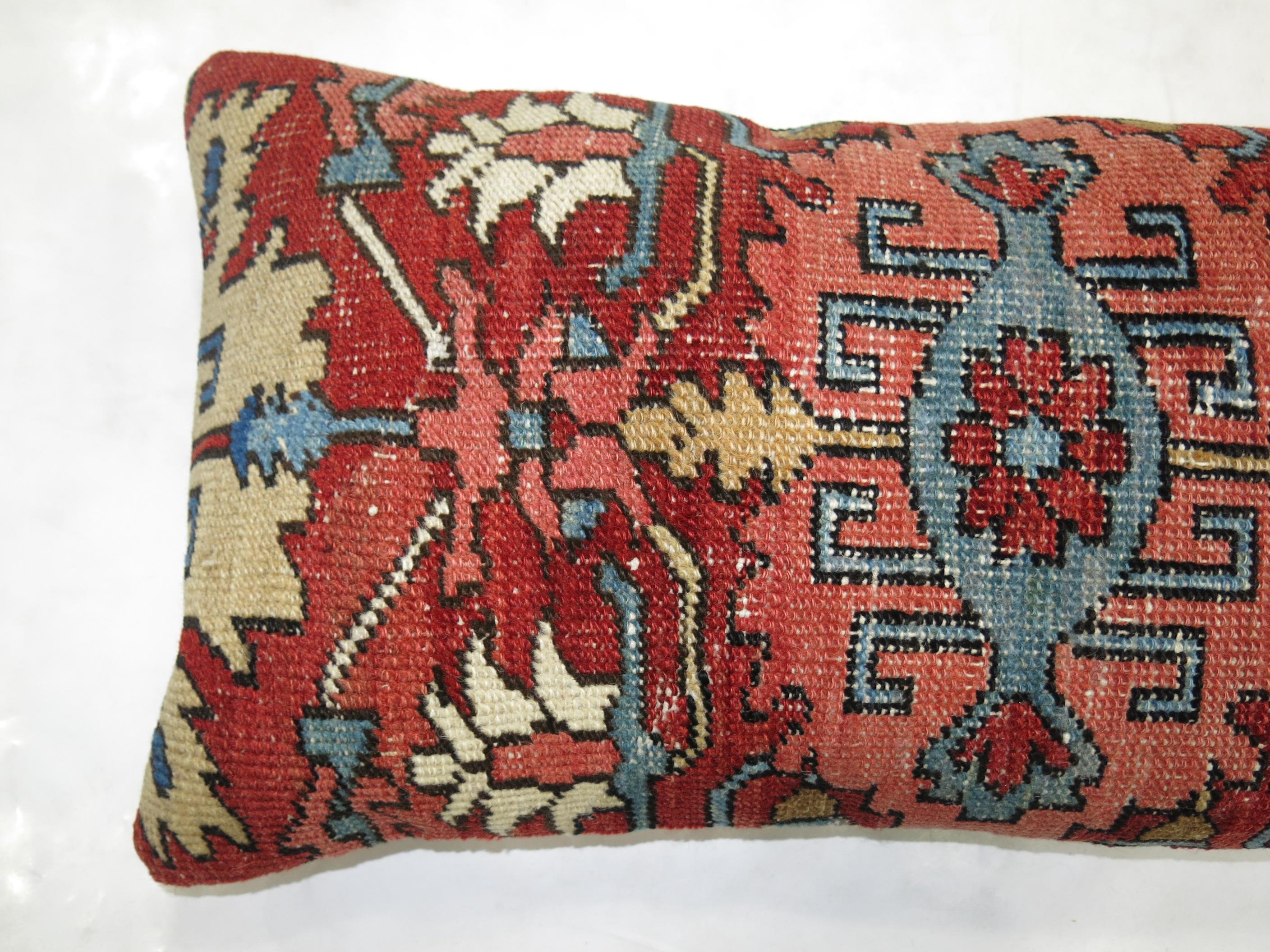 Pillow made from a fine quality Persian Serapi rug.