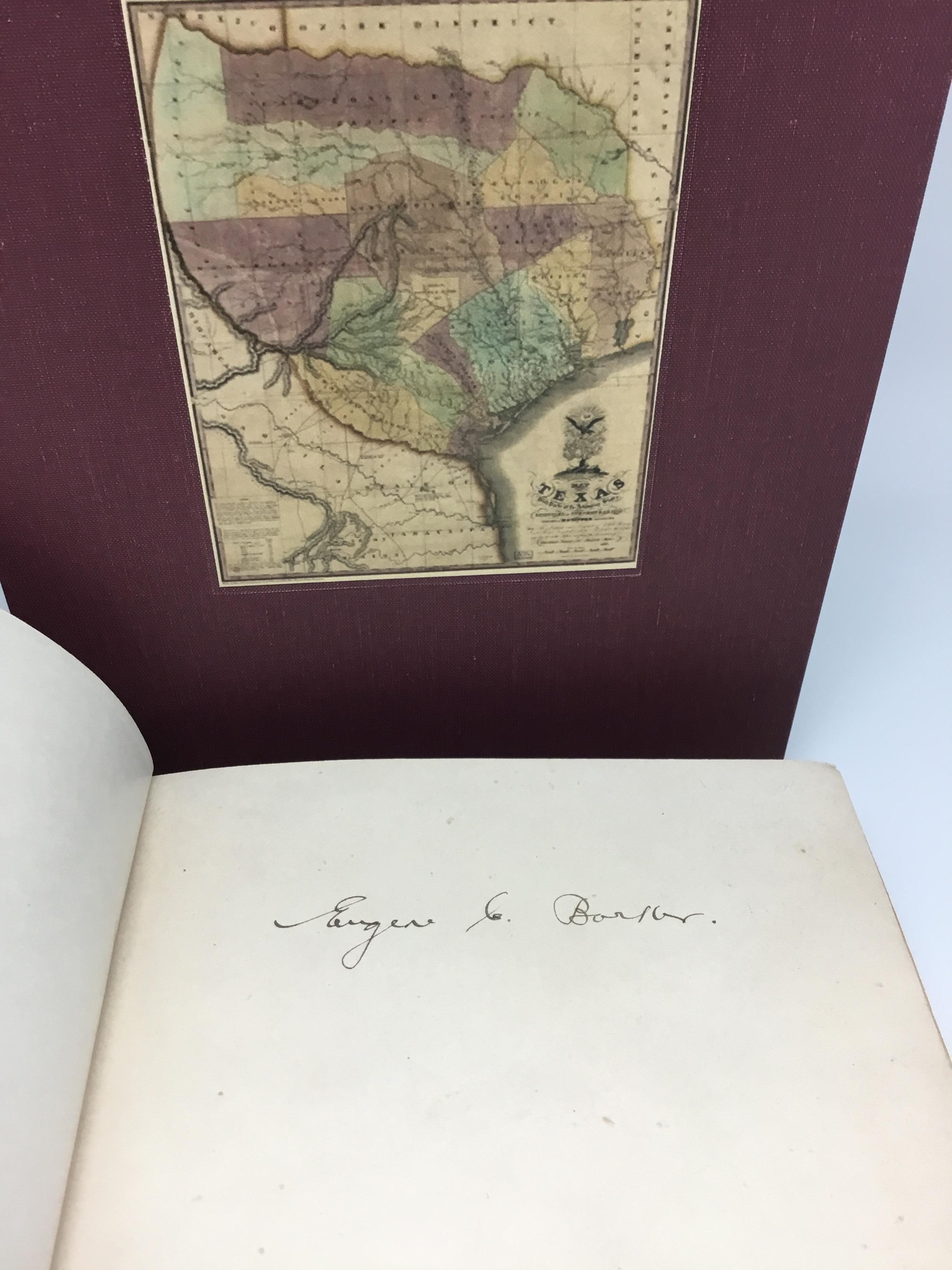 Barker, Eugene C. The Life of Stephen F. Austin, Founder of Texas 1793-1836: a Chapter in the Westward Movement of the Anglo-American People. Nashville: Cokesbury Press, 1925. First edition. Octavo printing. Rebound in maroon quarter-leather, with