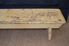 Bench Primitive from Early Schoolroom with Butter Yellow Paint