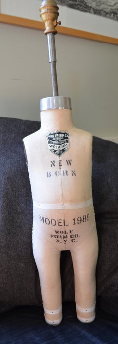 Dress Form of Vintage Wolf Form for Design of Clothing for Newborn Baby