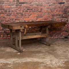 Antique Hungarian Carpenter's Workbench
